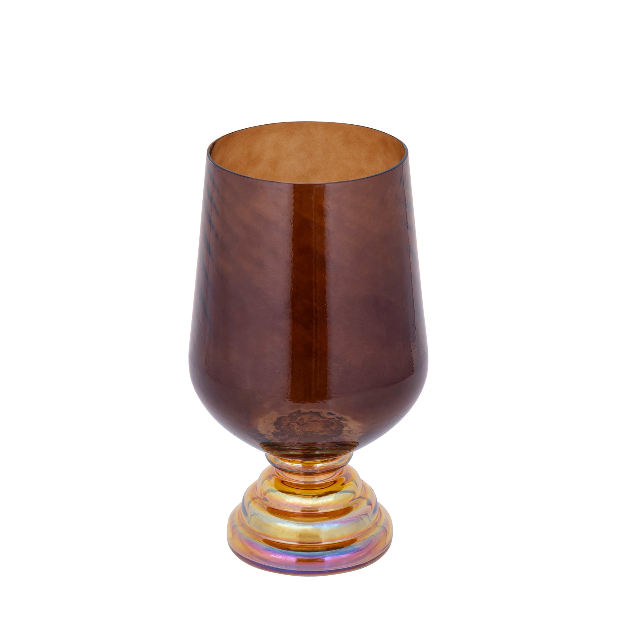 Lyvonne Bougeoirs en verre - Marron
