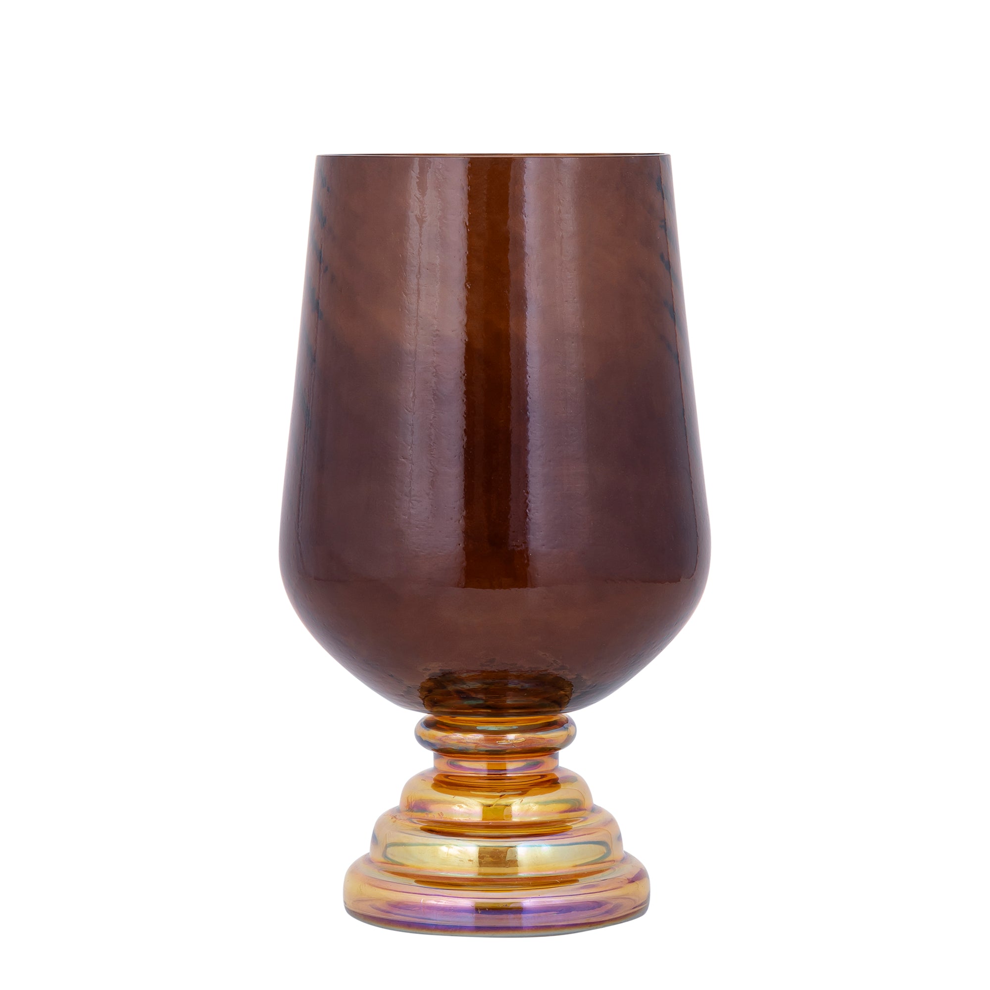 Lyvonne Bougeoirs en verre - Marron