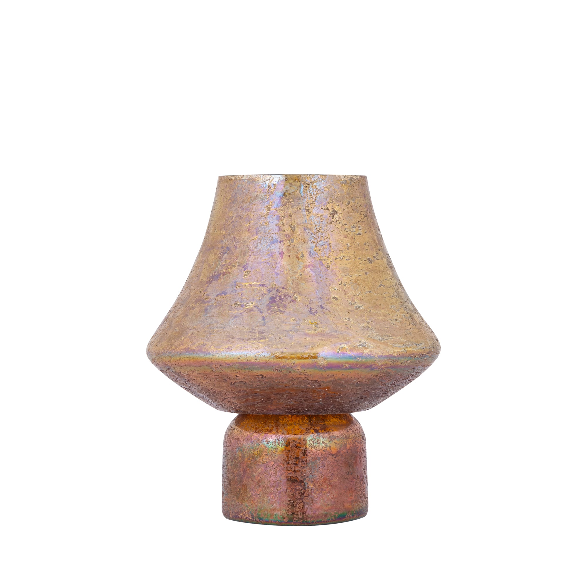 Loissa Bougeoirs en verre - Orange