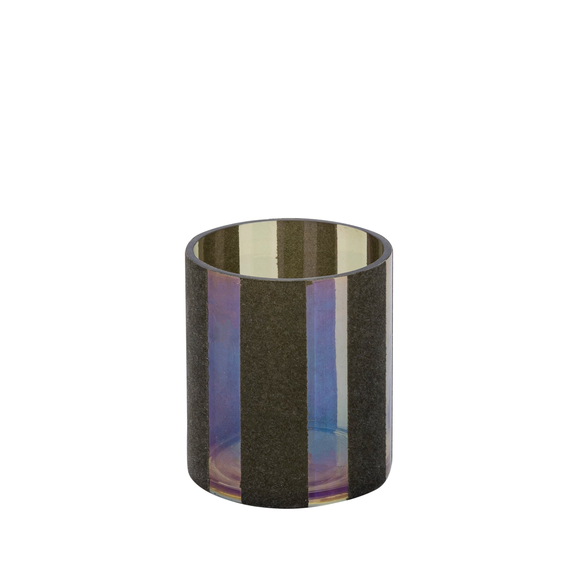Jeyden Bougeoirs en verre - Bleu canard