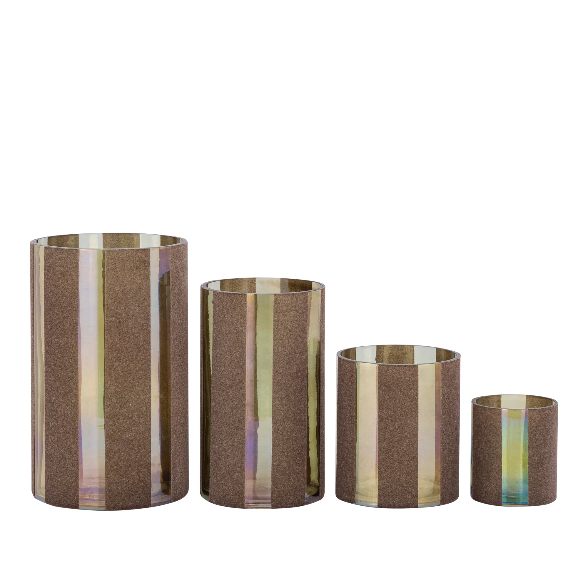 Jeyden Photophores en verre - Marron