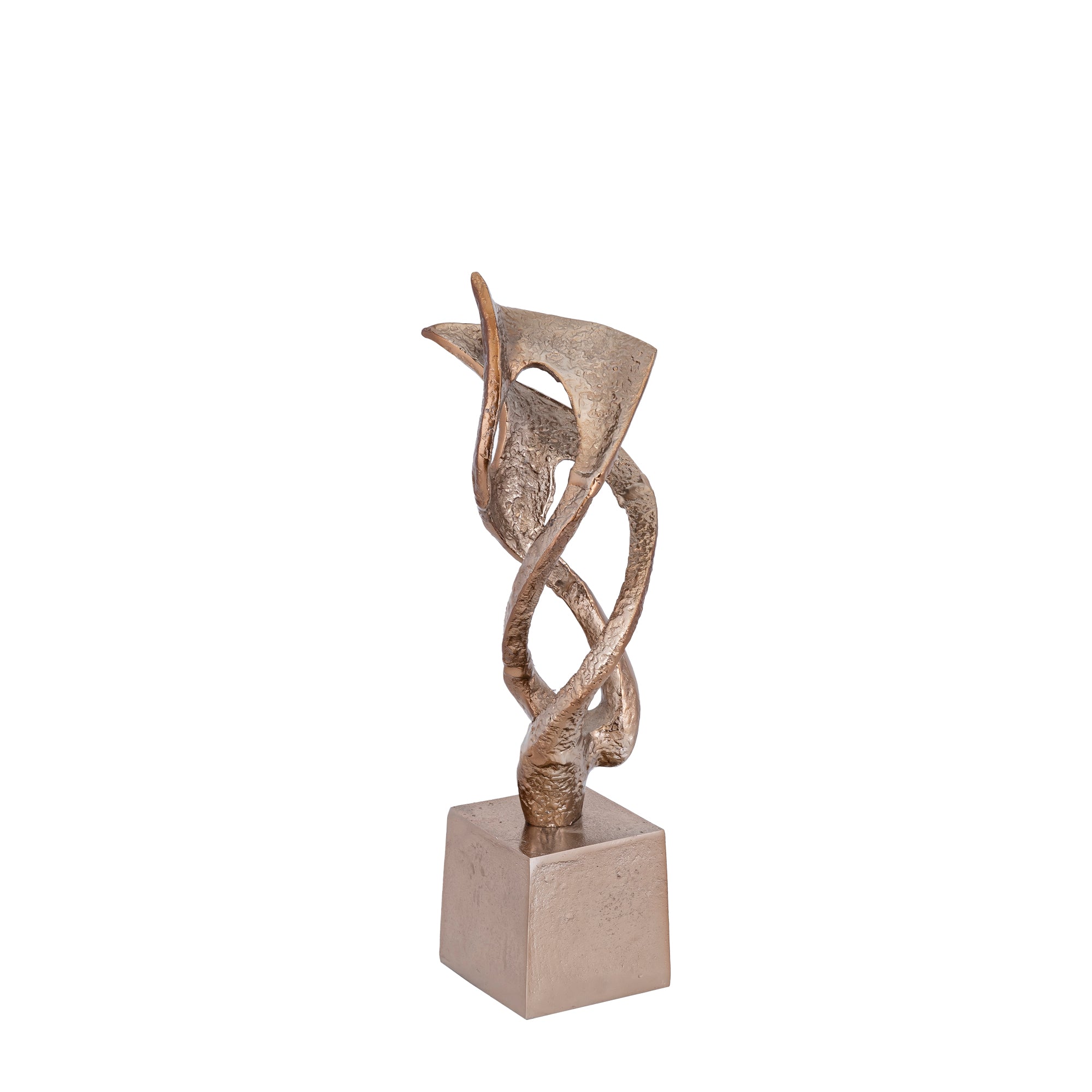 Qasra Antique Champagne casted alu statue S