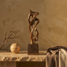 Qasra Antique Champagne casted alu statue S