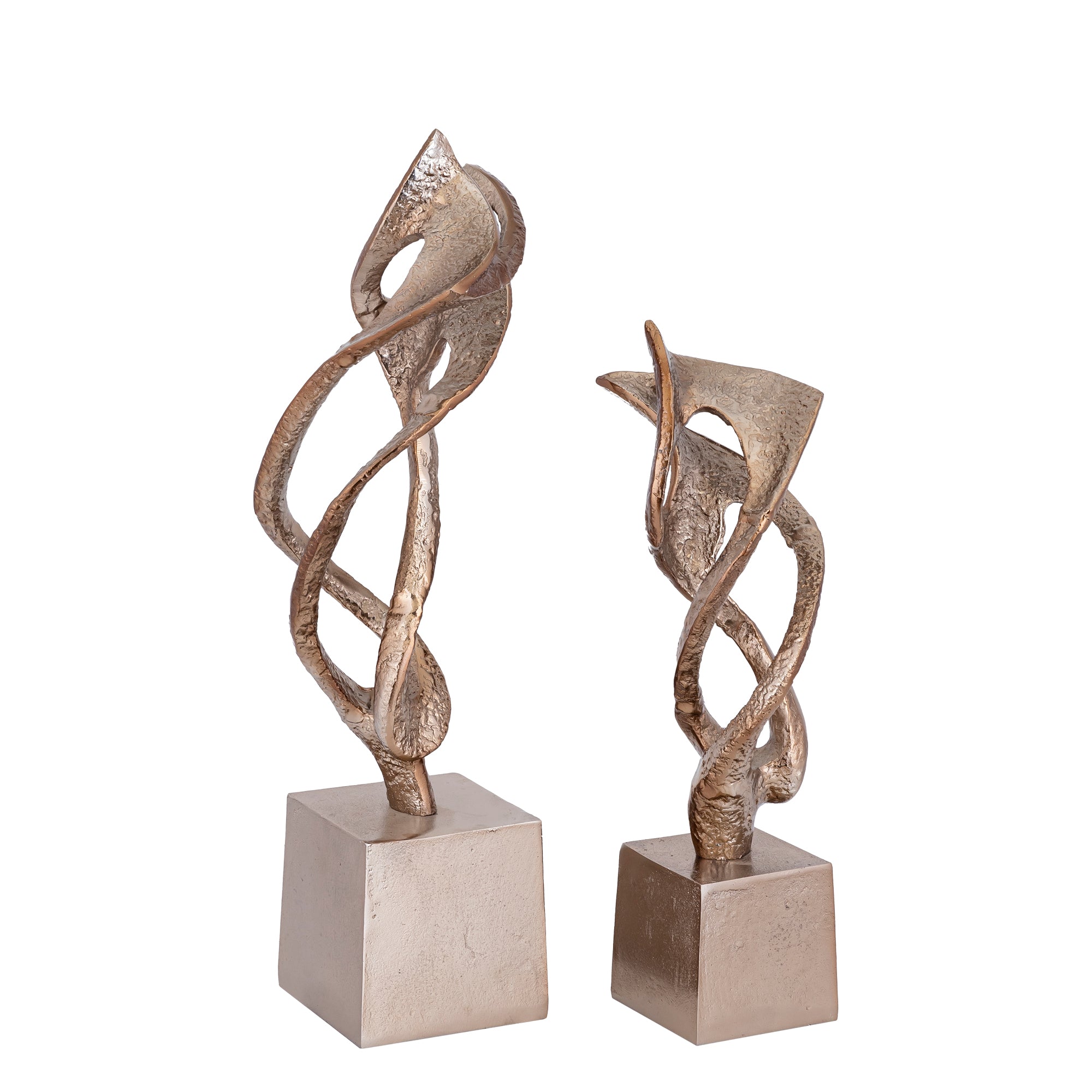 Qasra Antique Champagne casted alu statue L