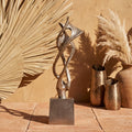 Statue Qasra — Antique Champagne Moulé Aluminium L