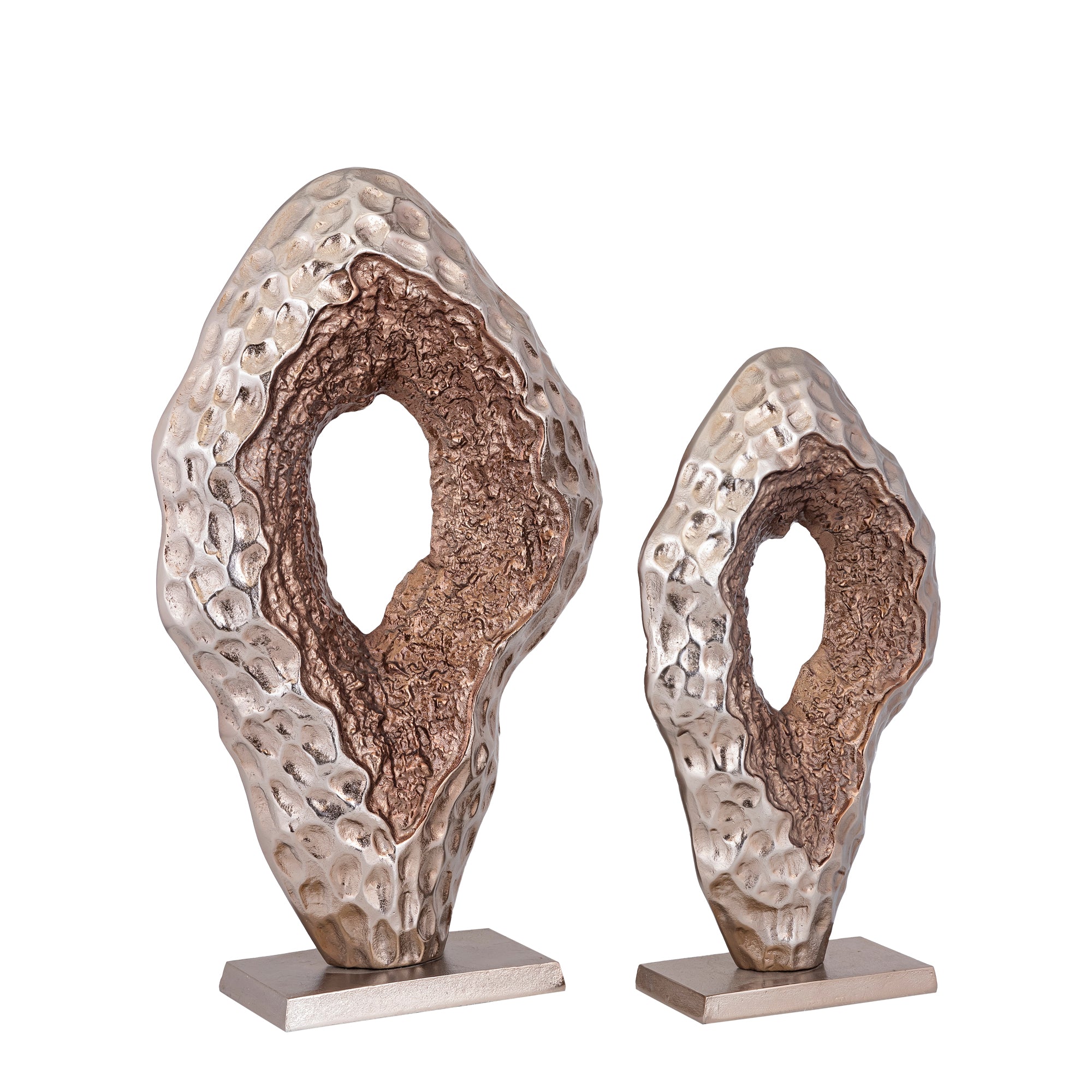 Coolan Antique Champagne casted alu statue oval L