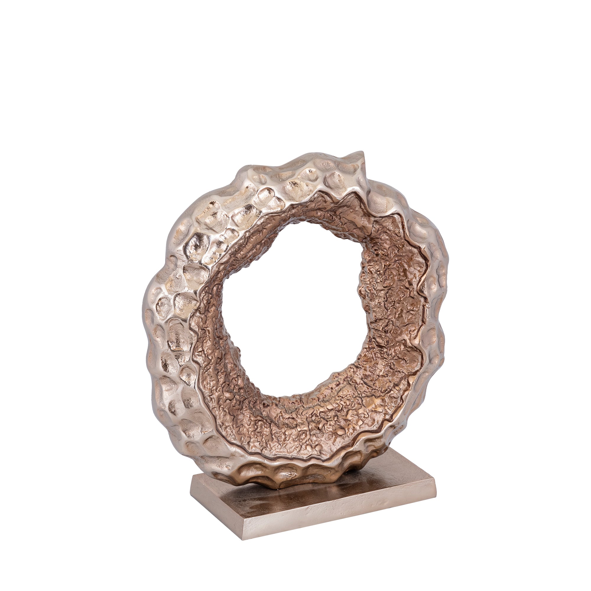 Coolan Antique Champagne casted alu statue round S