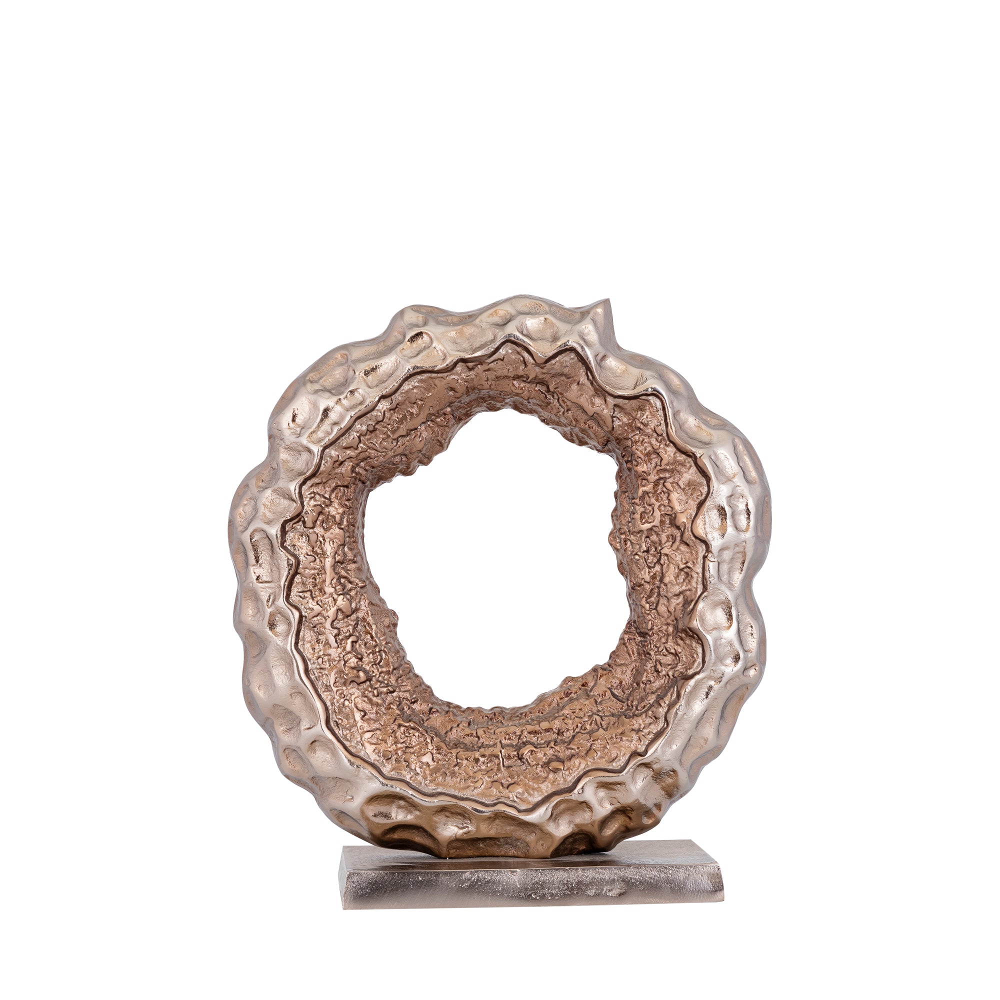 Coolan Antique Champagne casted alu statue round S