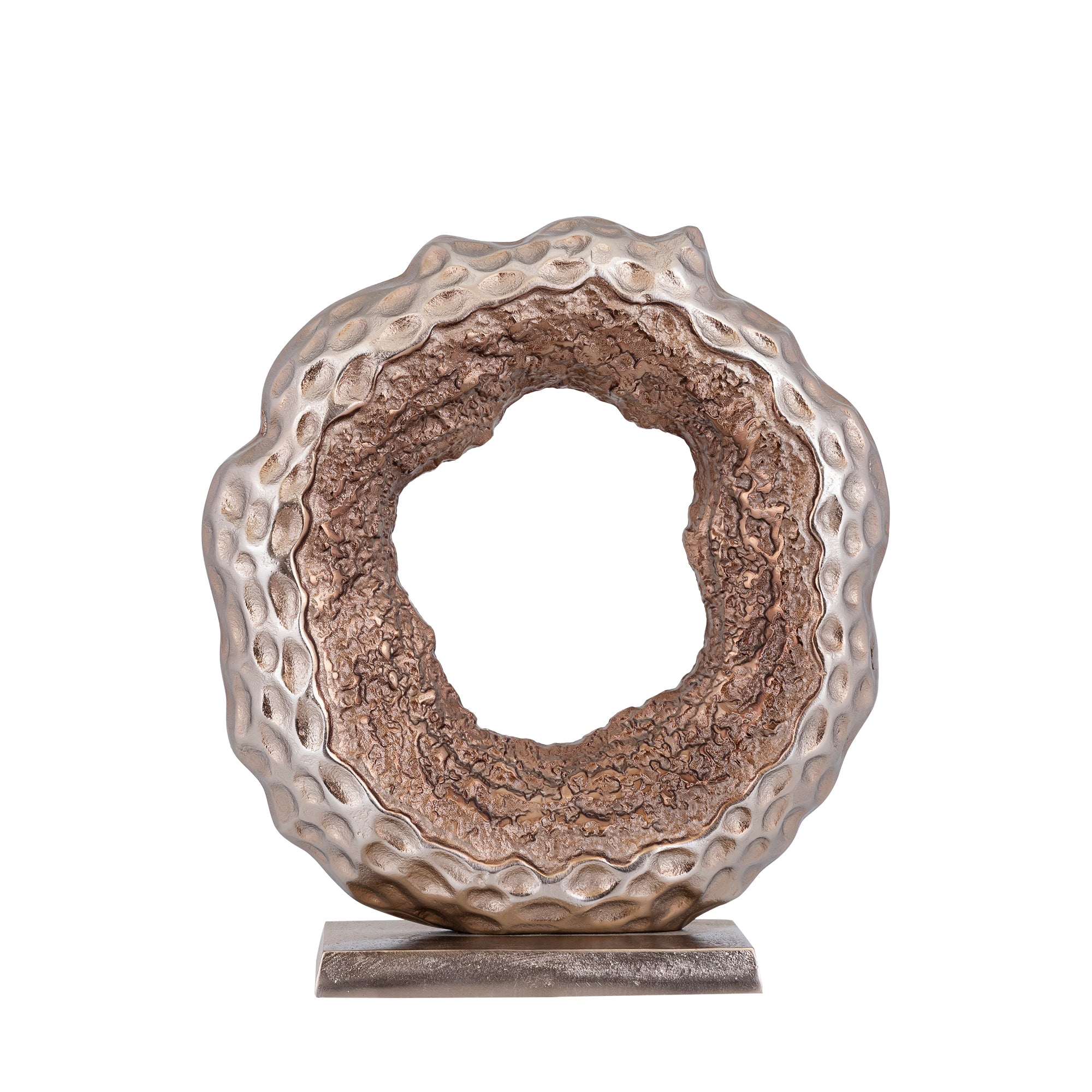 Coolan Antique Champagne casted alu statue round L