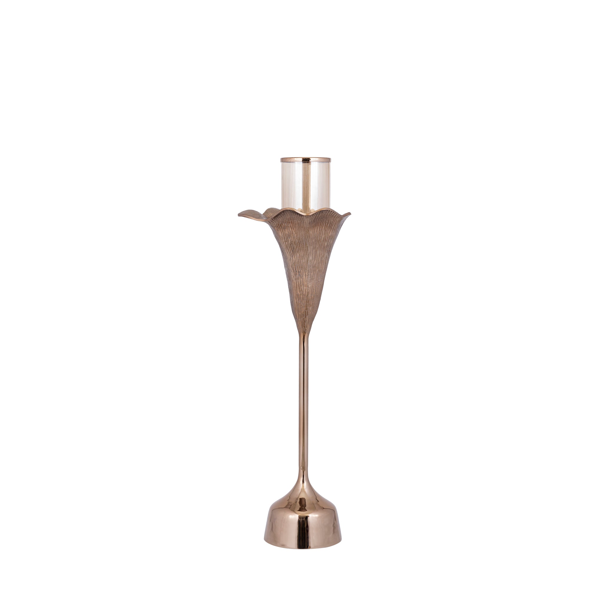 Kourtney Bougeoirs en verre - Bronze