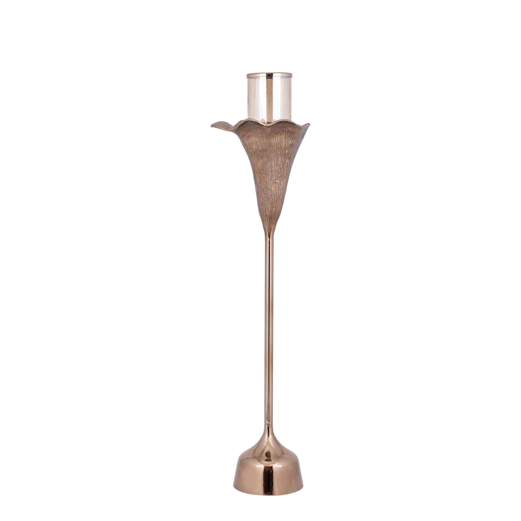 Kourtney Bougeoirs en verre - Bronze