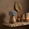 Blaire Snowgreen wooden mushroom statue XS