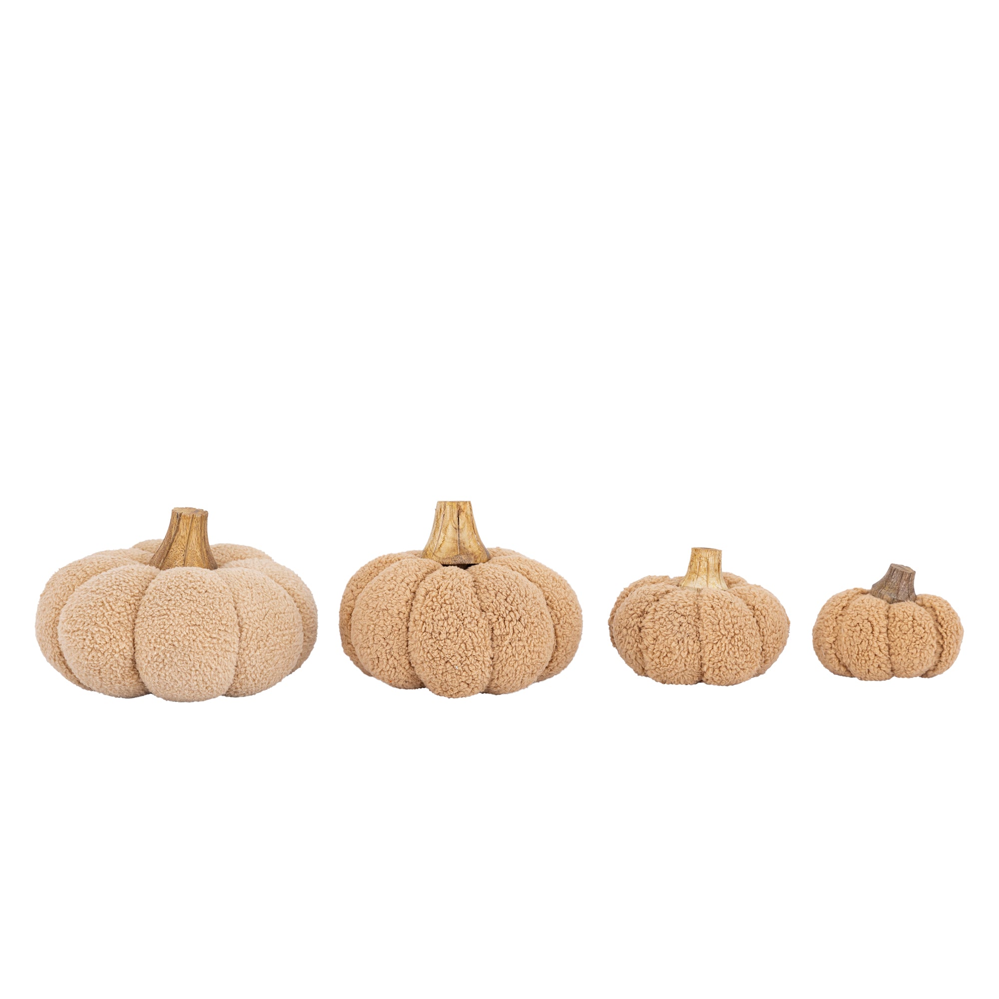 Siamah Beige bouclé pumpkin statue S