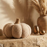 Siamah Beige bouclé pumpkin statue XL