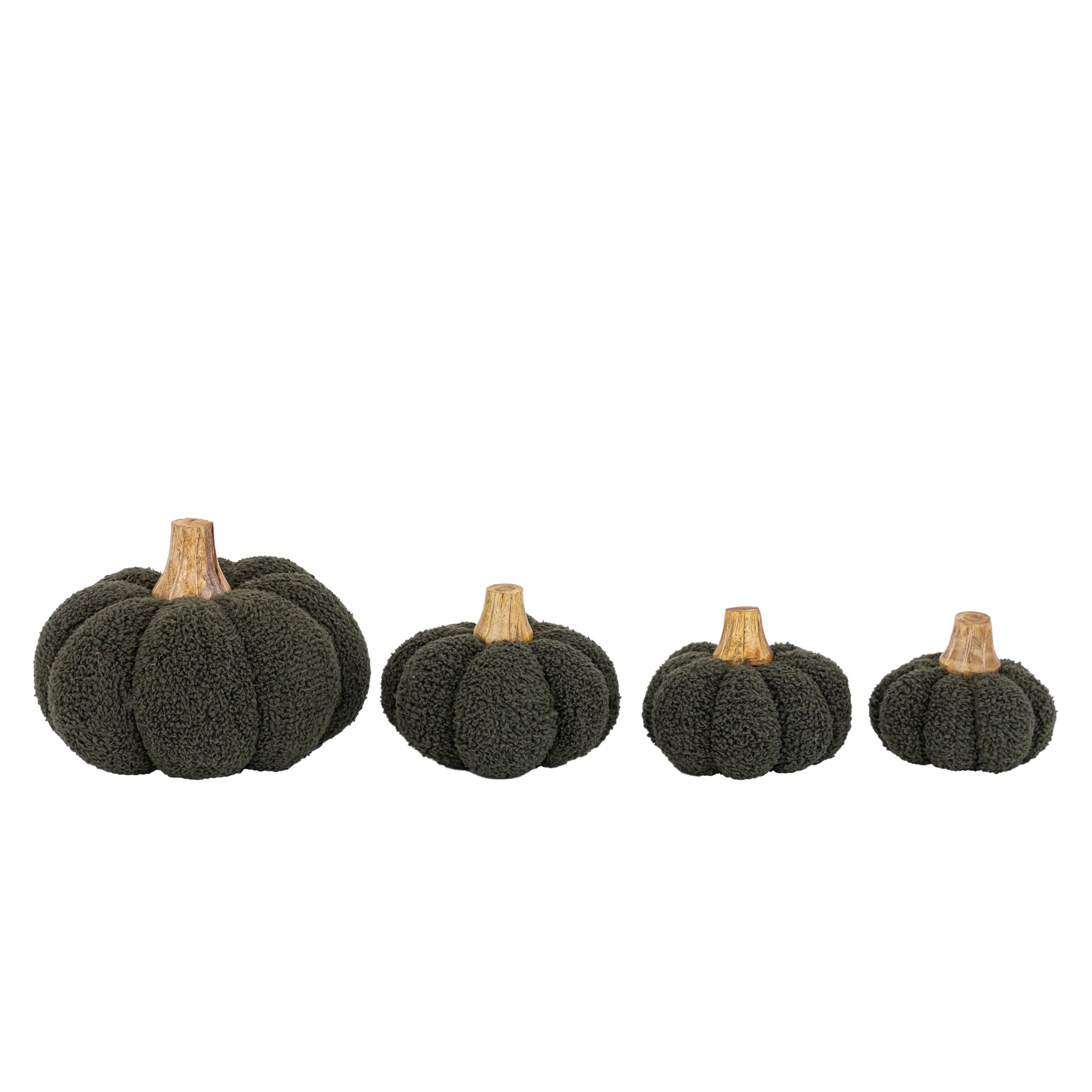 Siamah Green bouclé pumpkin statue L