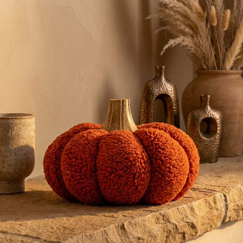 Siamah Orange bouclé pumpkin statue XL