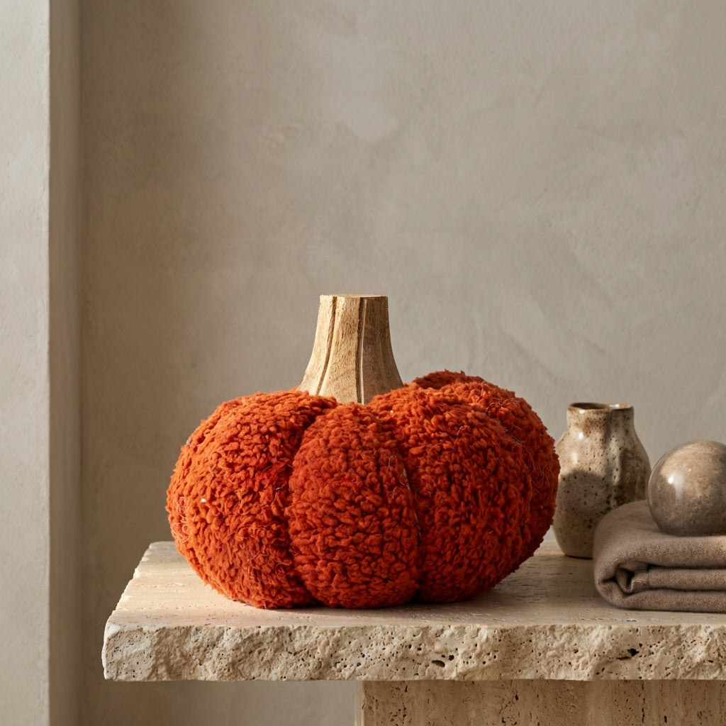 Siamah Orange bouclé pumpkin statue L