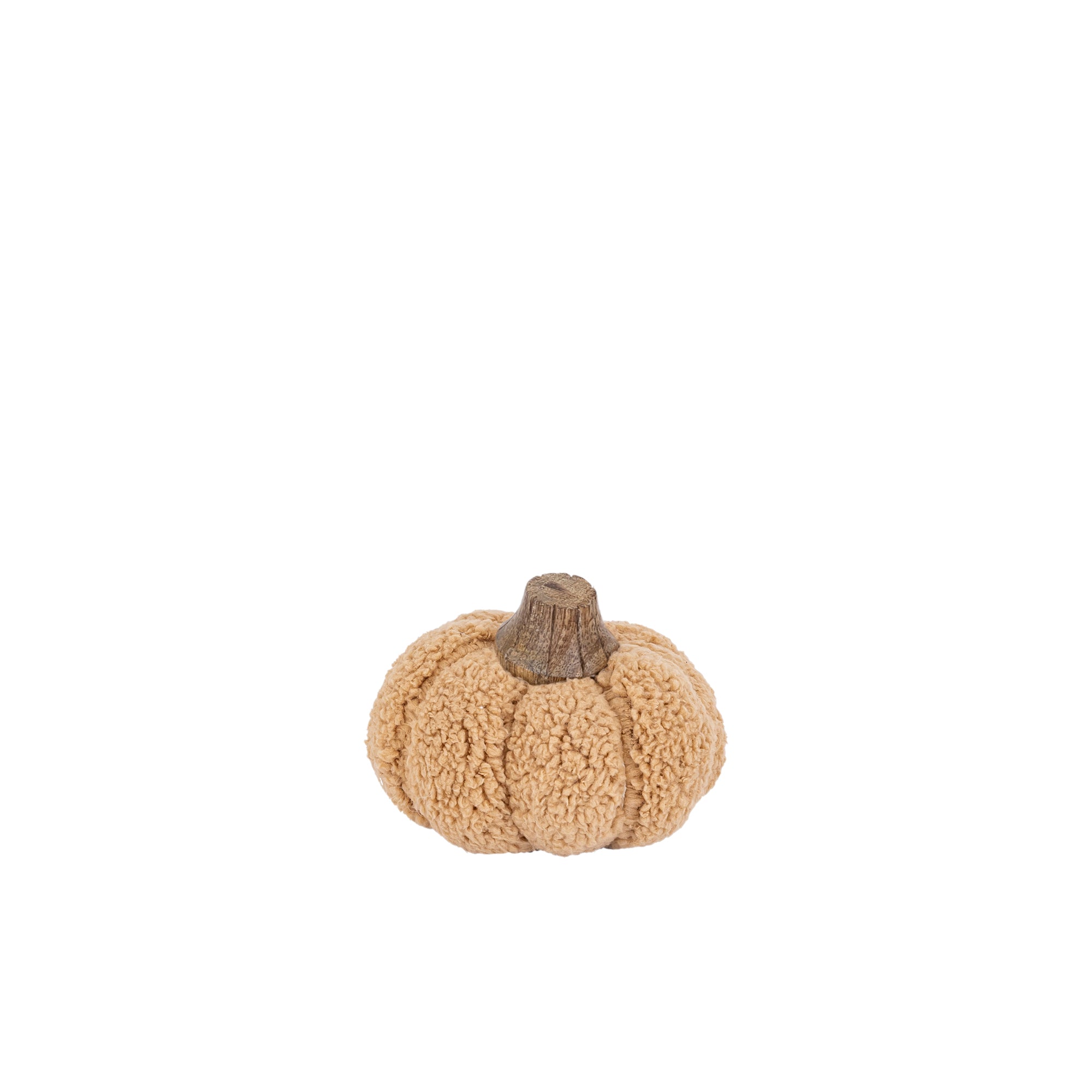 Siamah Beige bouclé pumpkin statue S