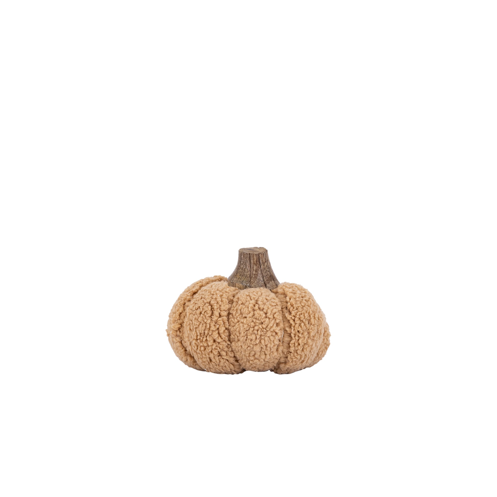 Siamah Beige bouclé pumpkin statue S