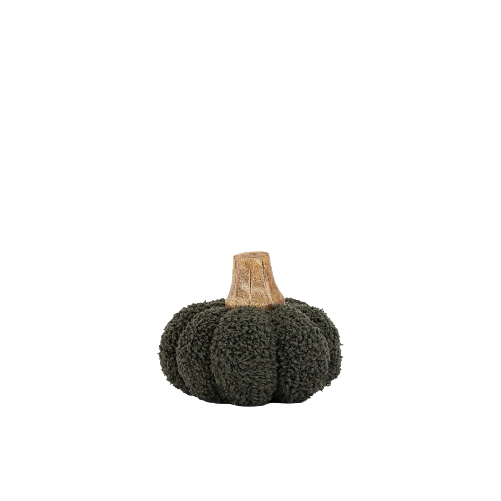 Siamah Green bouclé pumpkin statue S