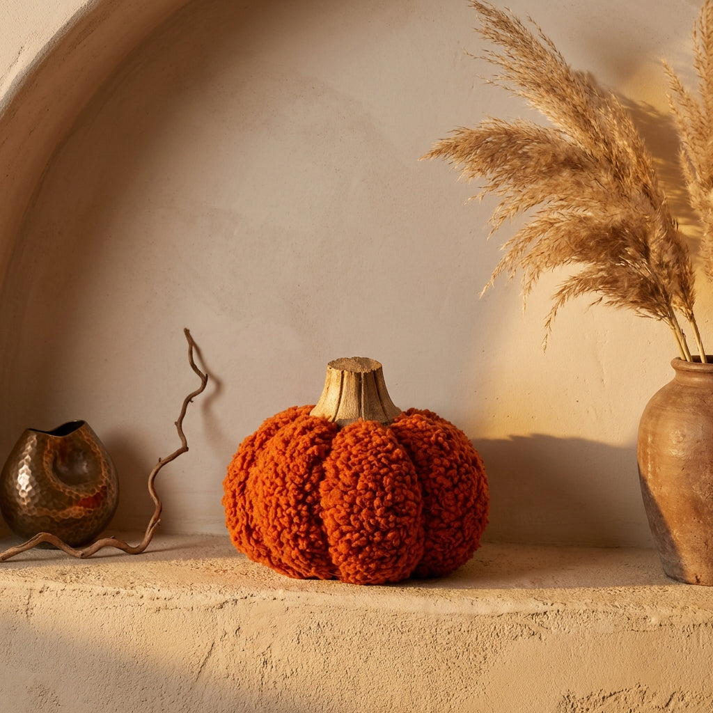 Siamah Orange bouclé pumpkin statue S