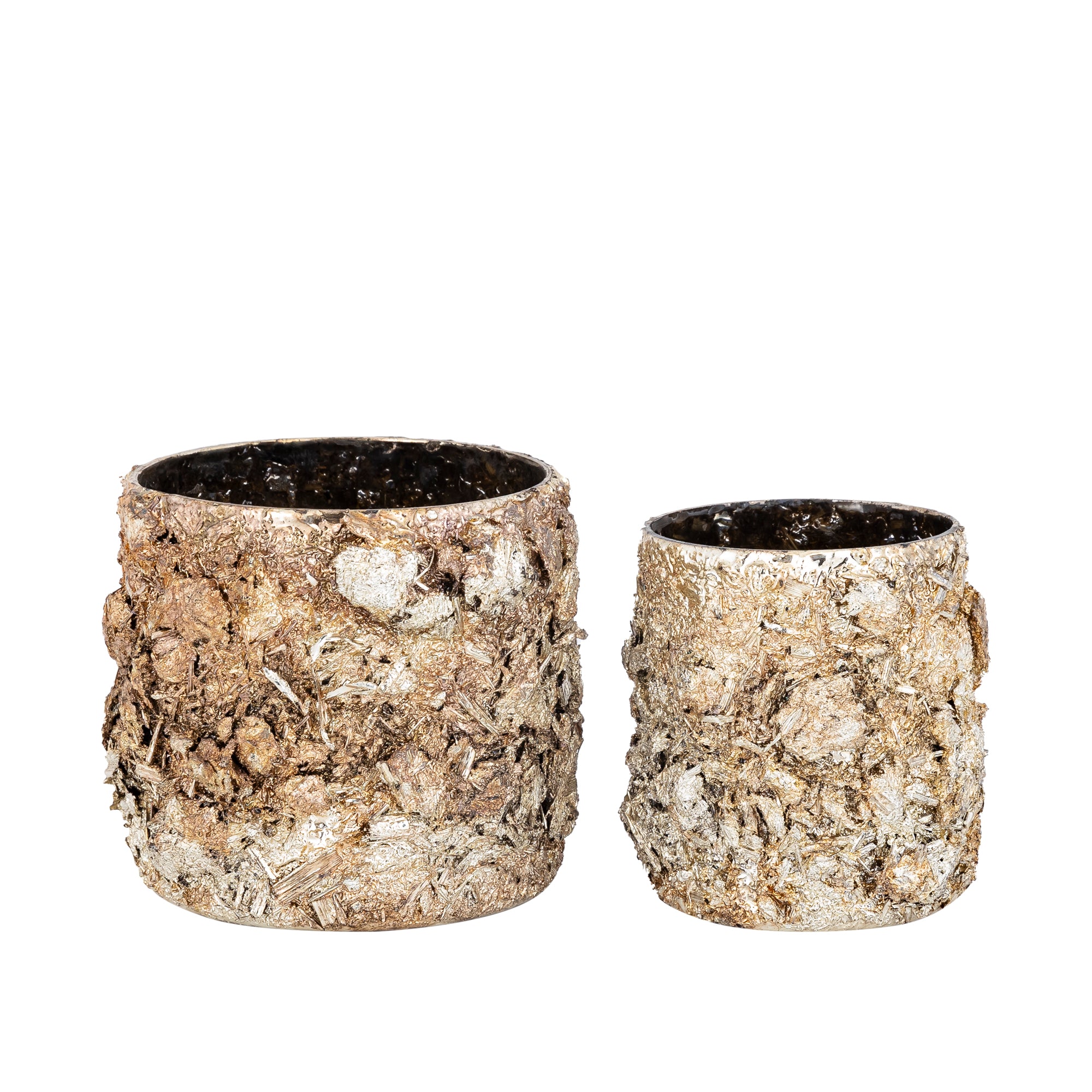 Maddison Bougeoirs en verre — Stormlight Short - Or