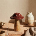 Statue Mellane — Rouge Bois Champignon Blanc dots S