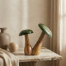 Emmae Green wooden joint mushroom gold glitter