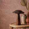 Darlamea Brown burn wood mushroom statue glitter L