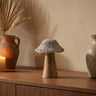Darlamea Beige burn wood mushroom statue snow S