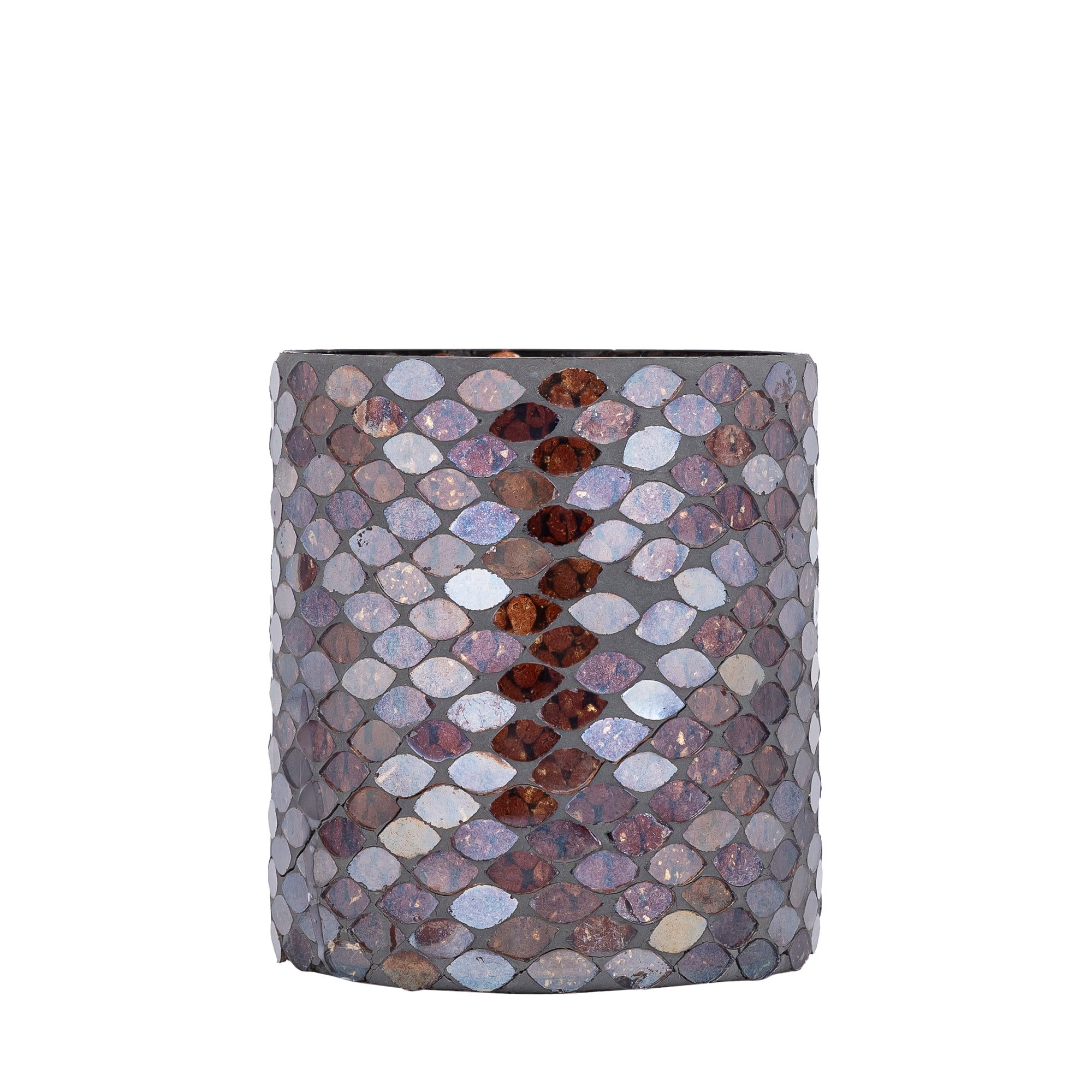 Ailya Bougeoirs en verre - Marron