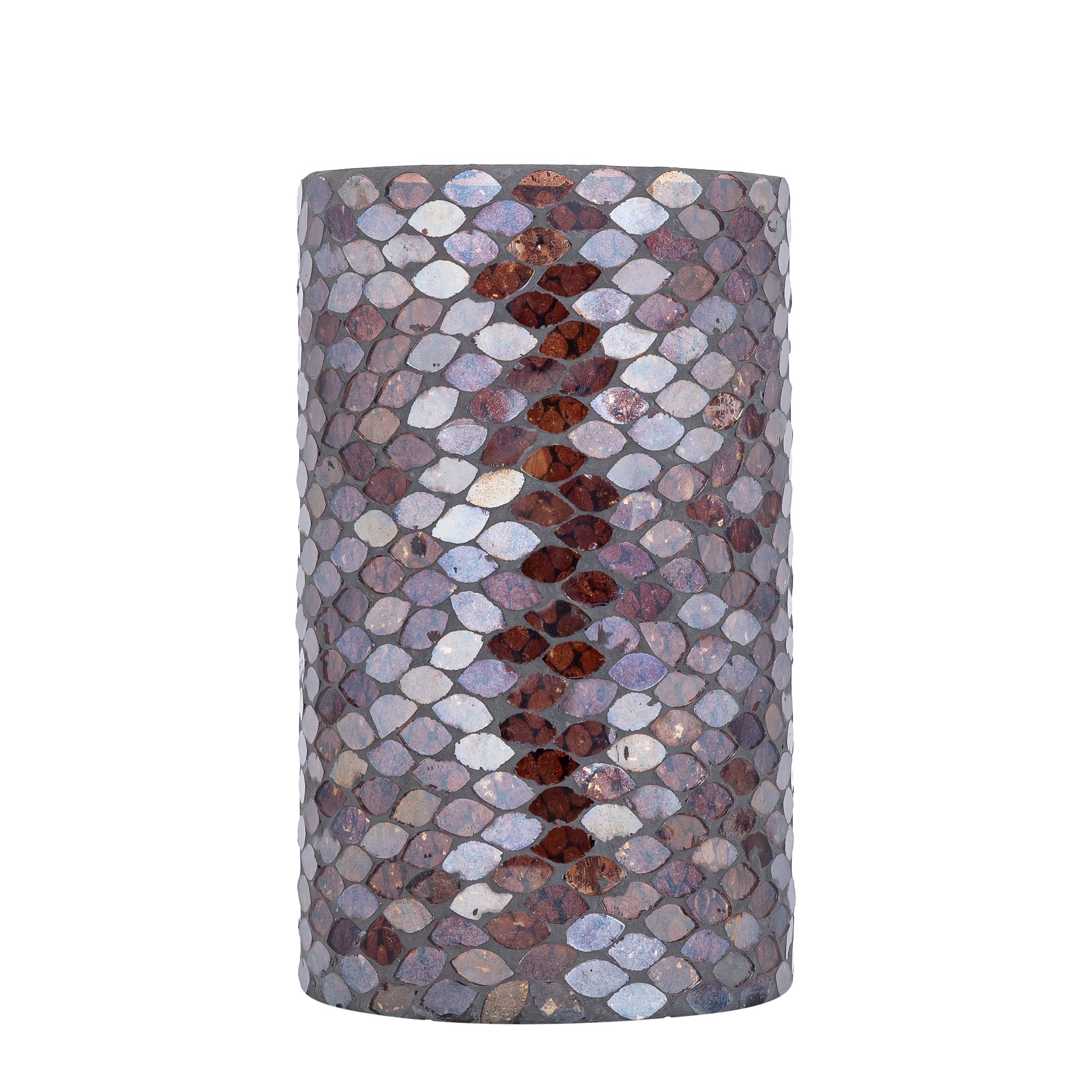 Ailya Bougeoirs en verre - Marron