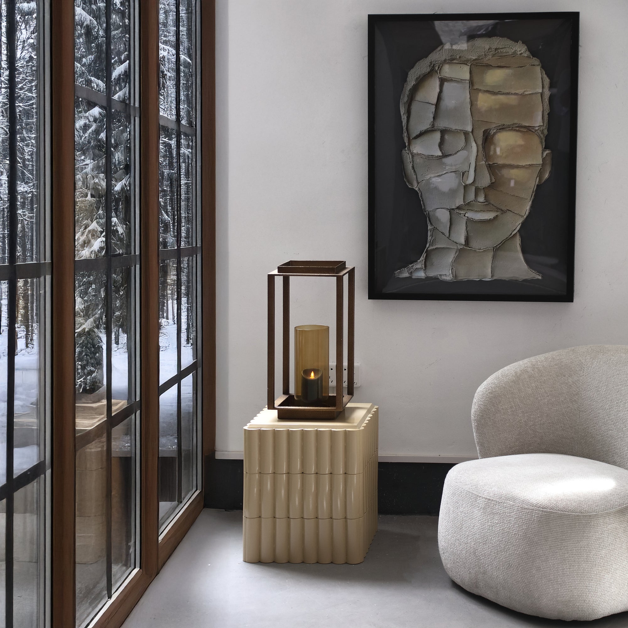 Kyma Cream plexi MDF man pieces wall panel