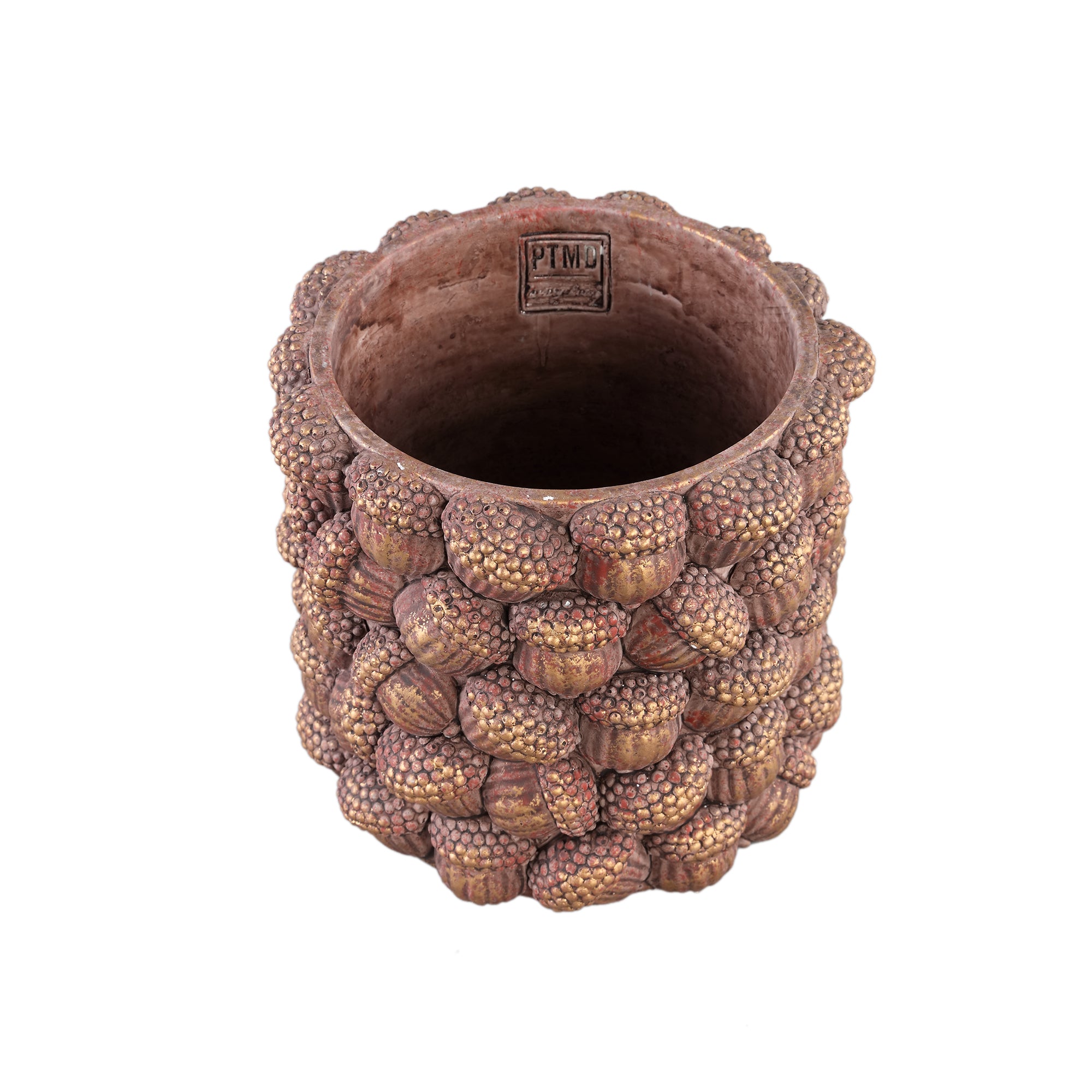 Diala Chandeliers en ciment — Candleholder Swirl Pattern - Marron