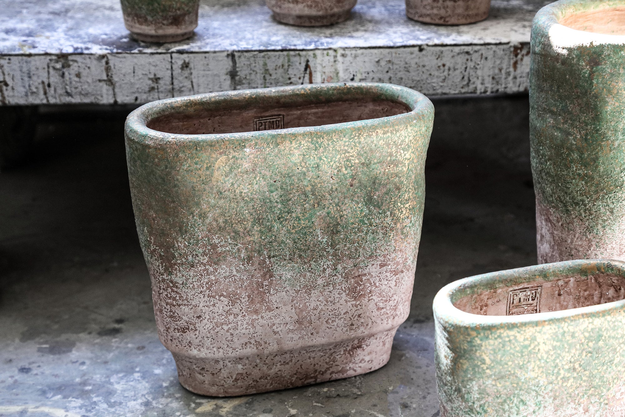 Noé Pot en ciment - Green