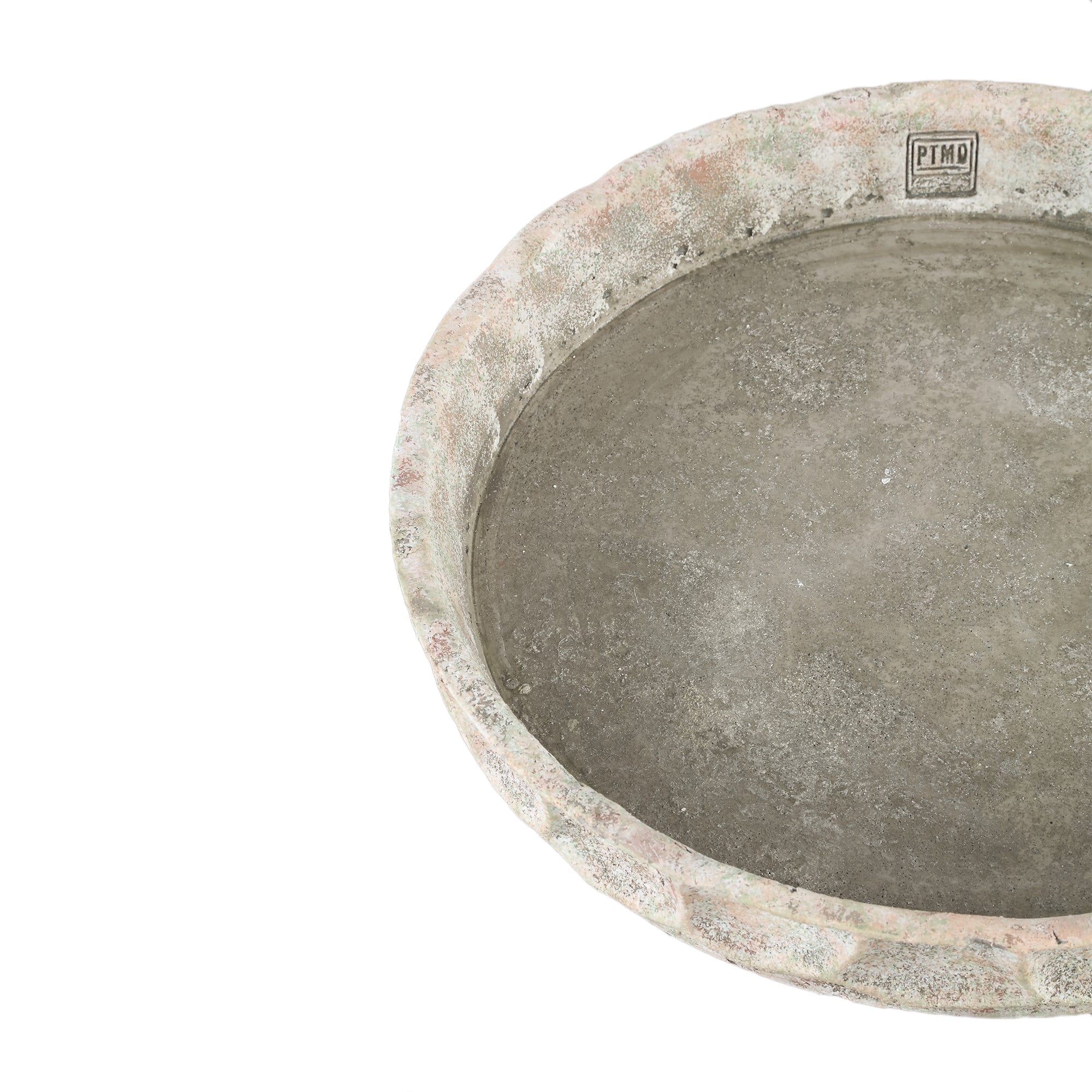 Isabelle Grey cement plate dented structure roundS