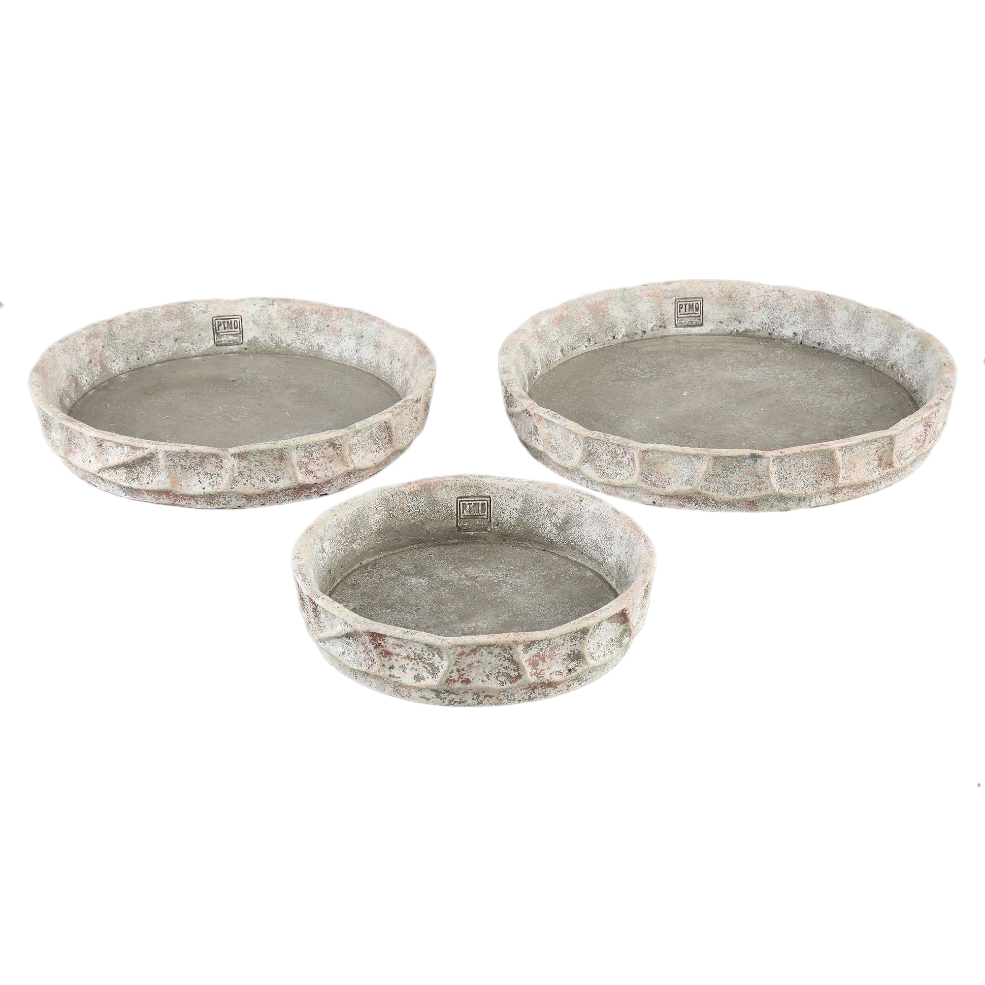Isabelle Grey cement plate dented structure roundS