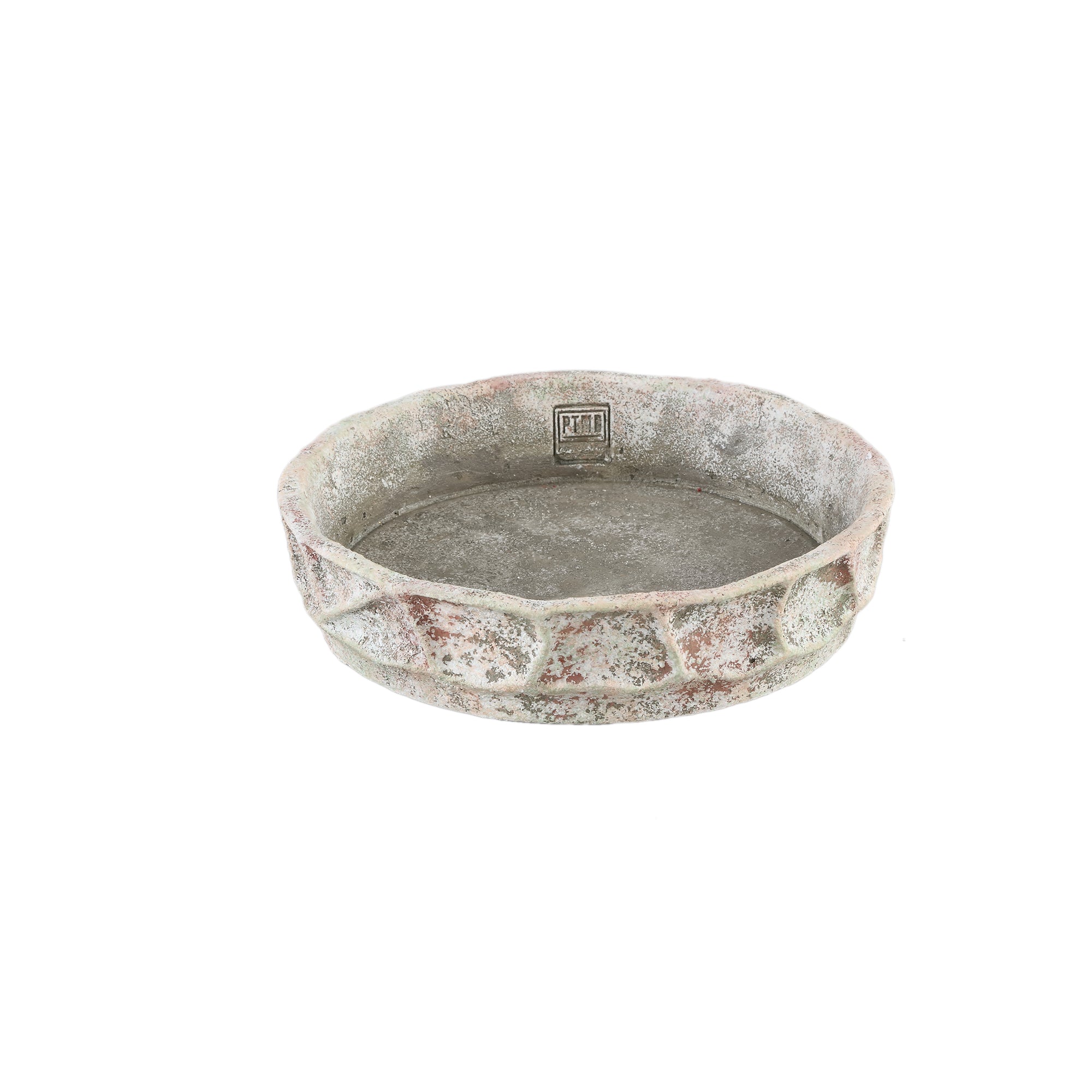 Isabelle Grey cement plate dented structure roundS
