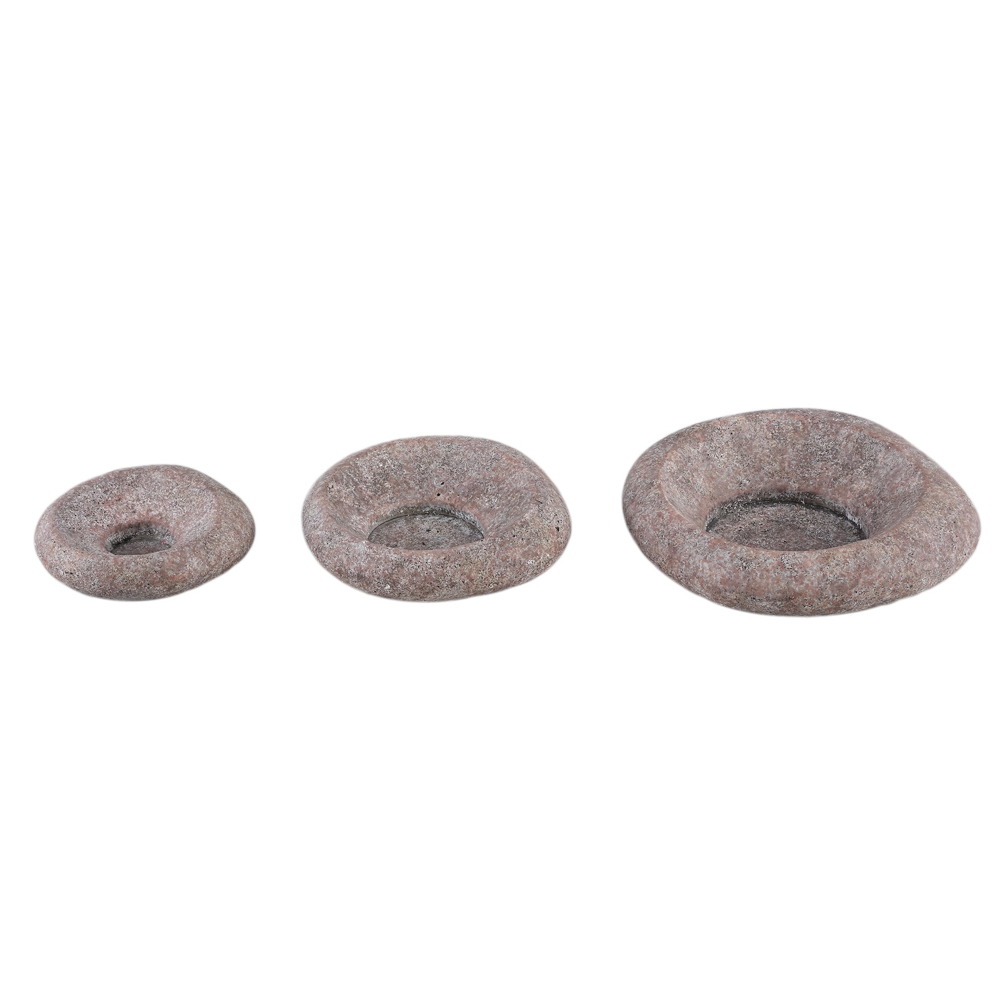 Juuls Chandeliers en ciment — Irregular Candleholder 10Cm Dia - Gris