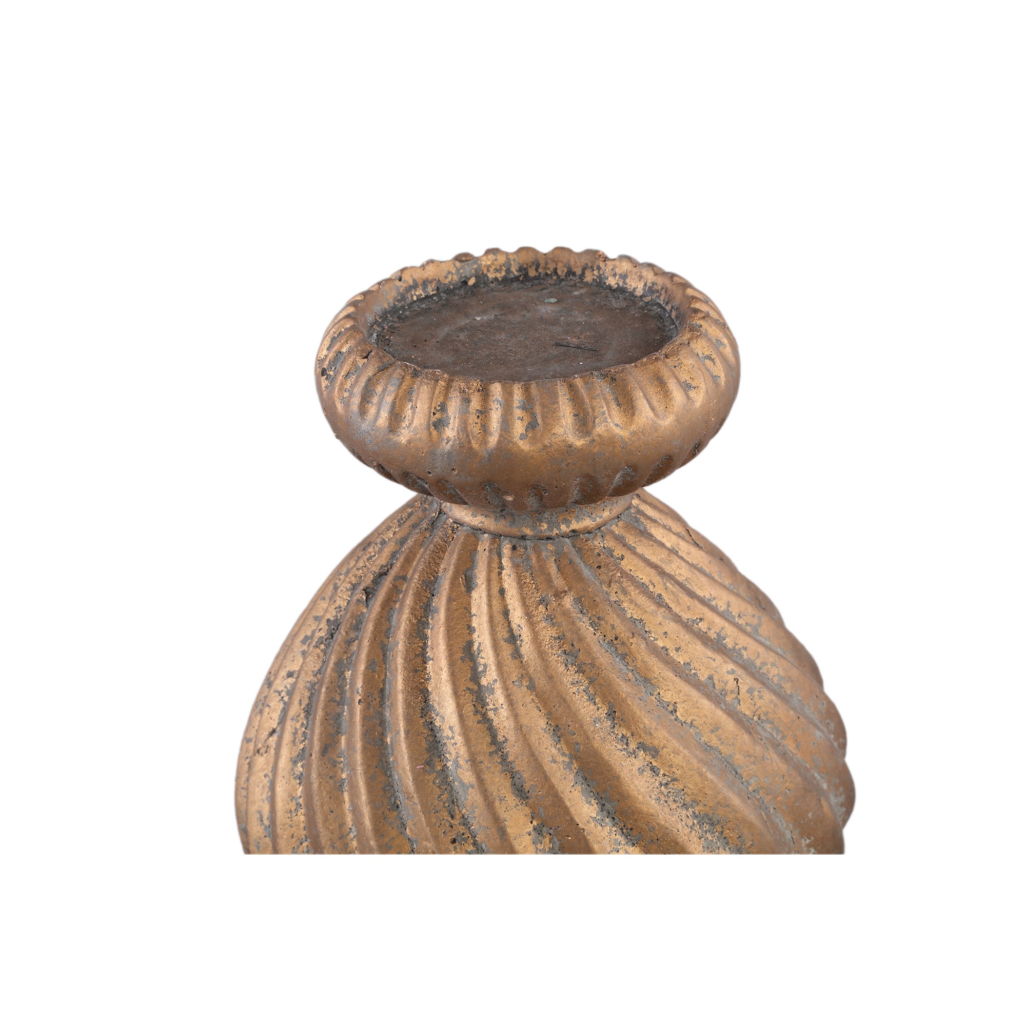 Diala Chandeliers en ciment — Candleholder Swirl Pattern - Or