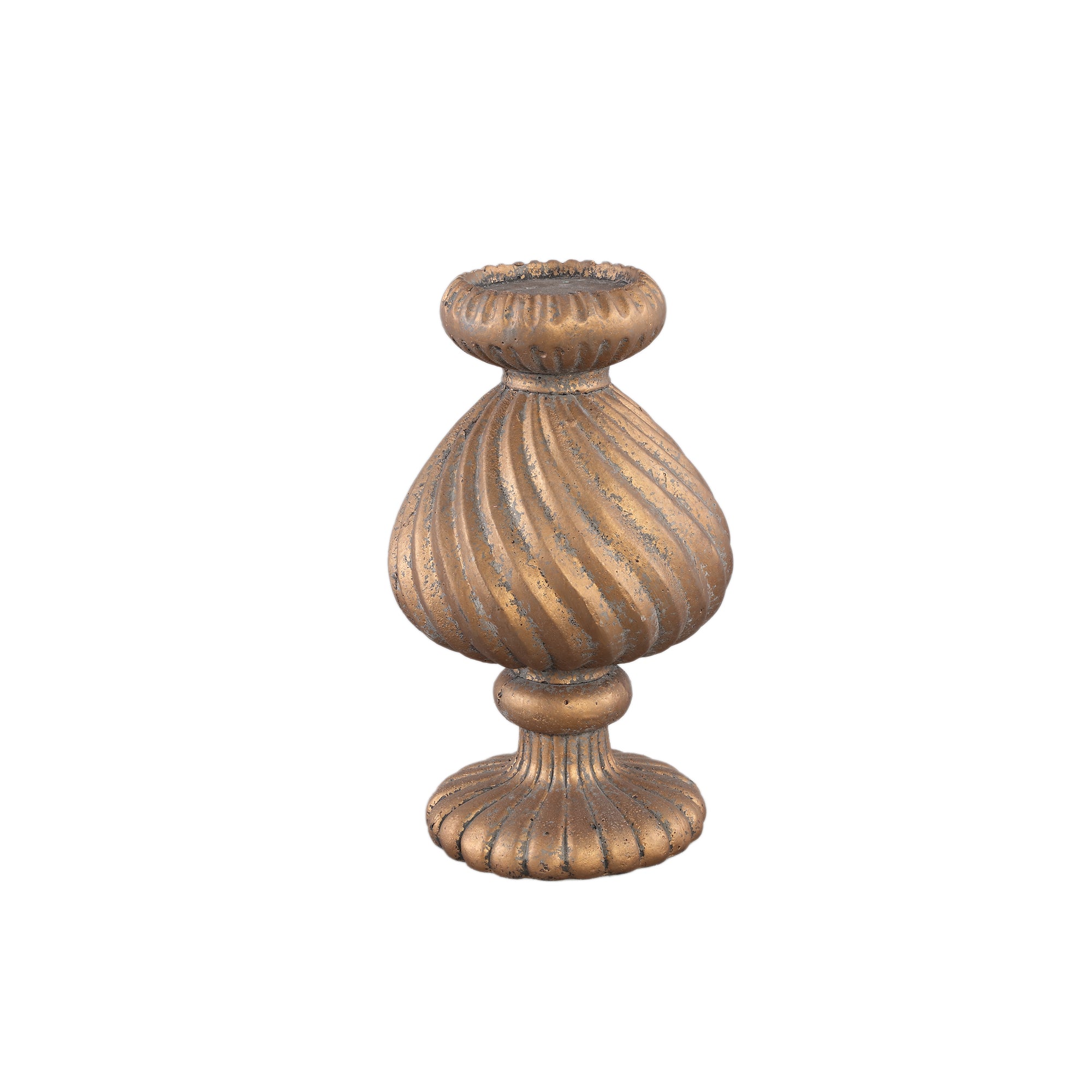 Diala Chandeliers en ciment — Candleholder Swirl Pattern - Or
