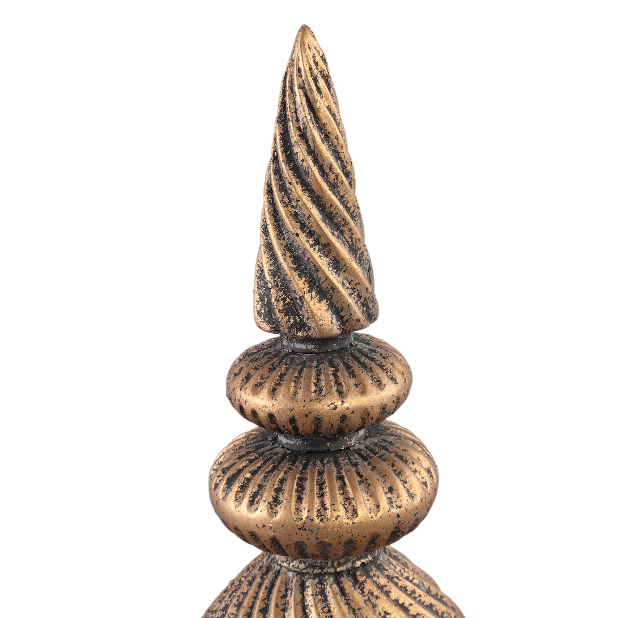 Diala Gold cement statue swirl pattern