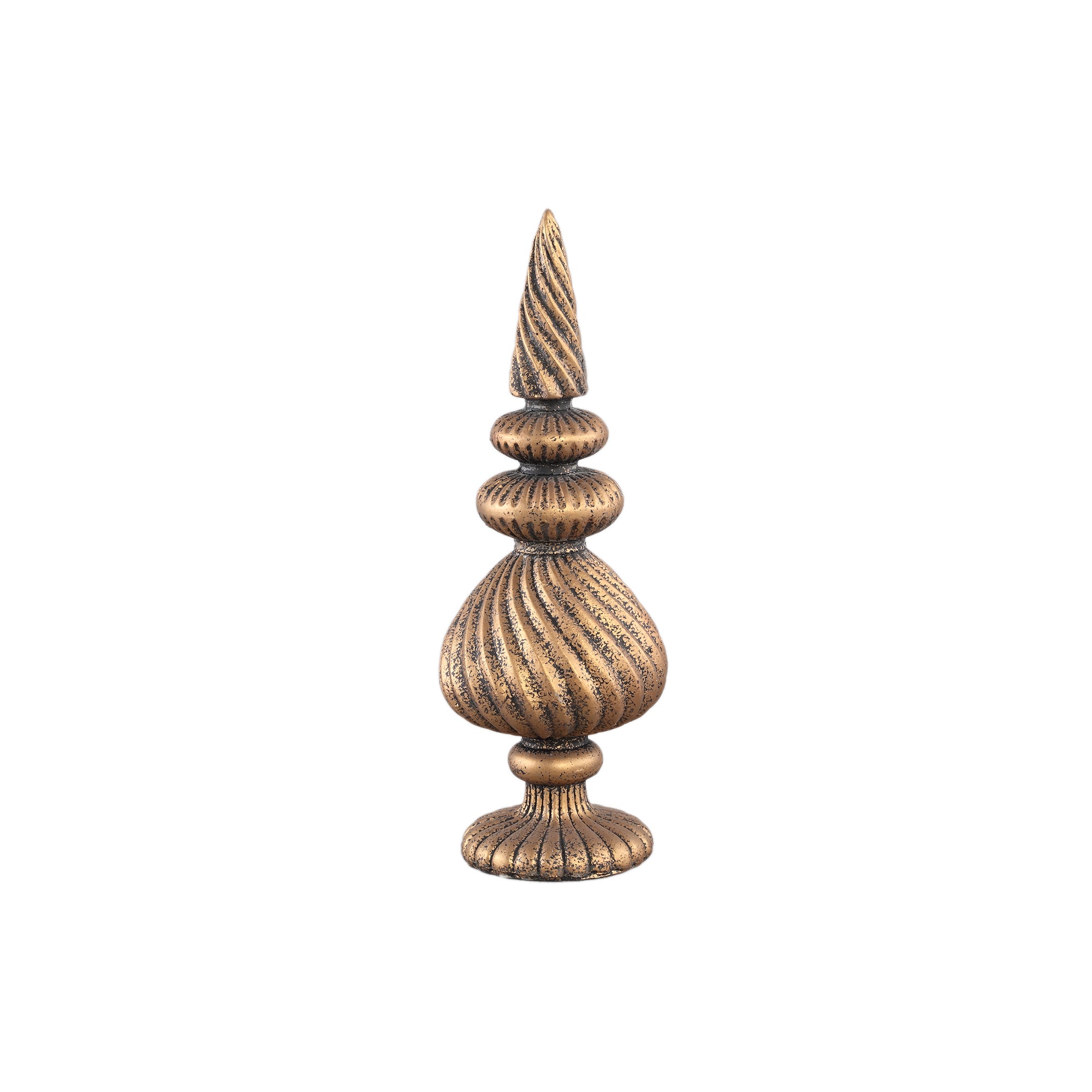 Diala Gold cement statue swirl pattern