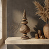 Diala Gold cement statue swirl pattern