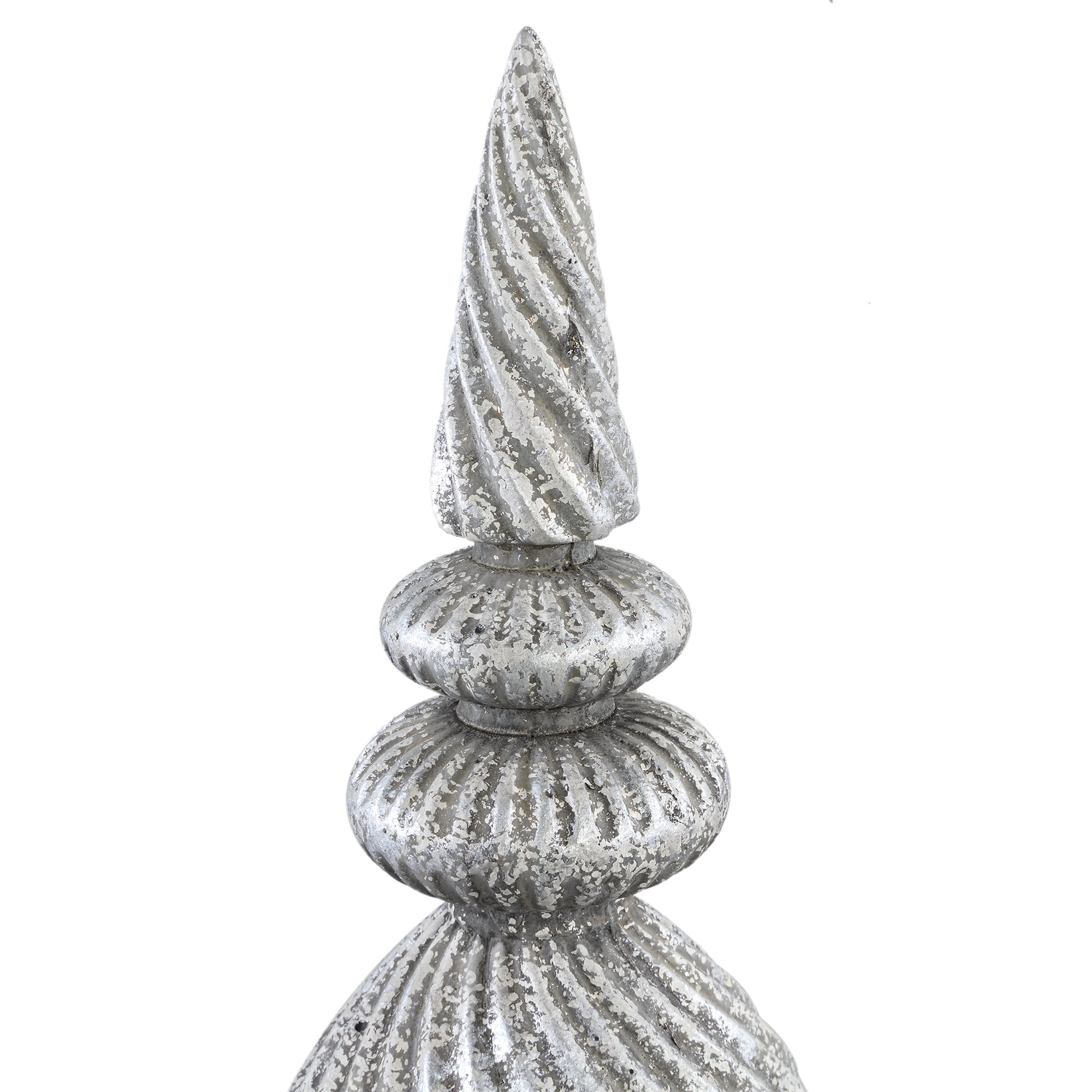 Diala Silver cement statue swirl pattern