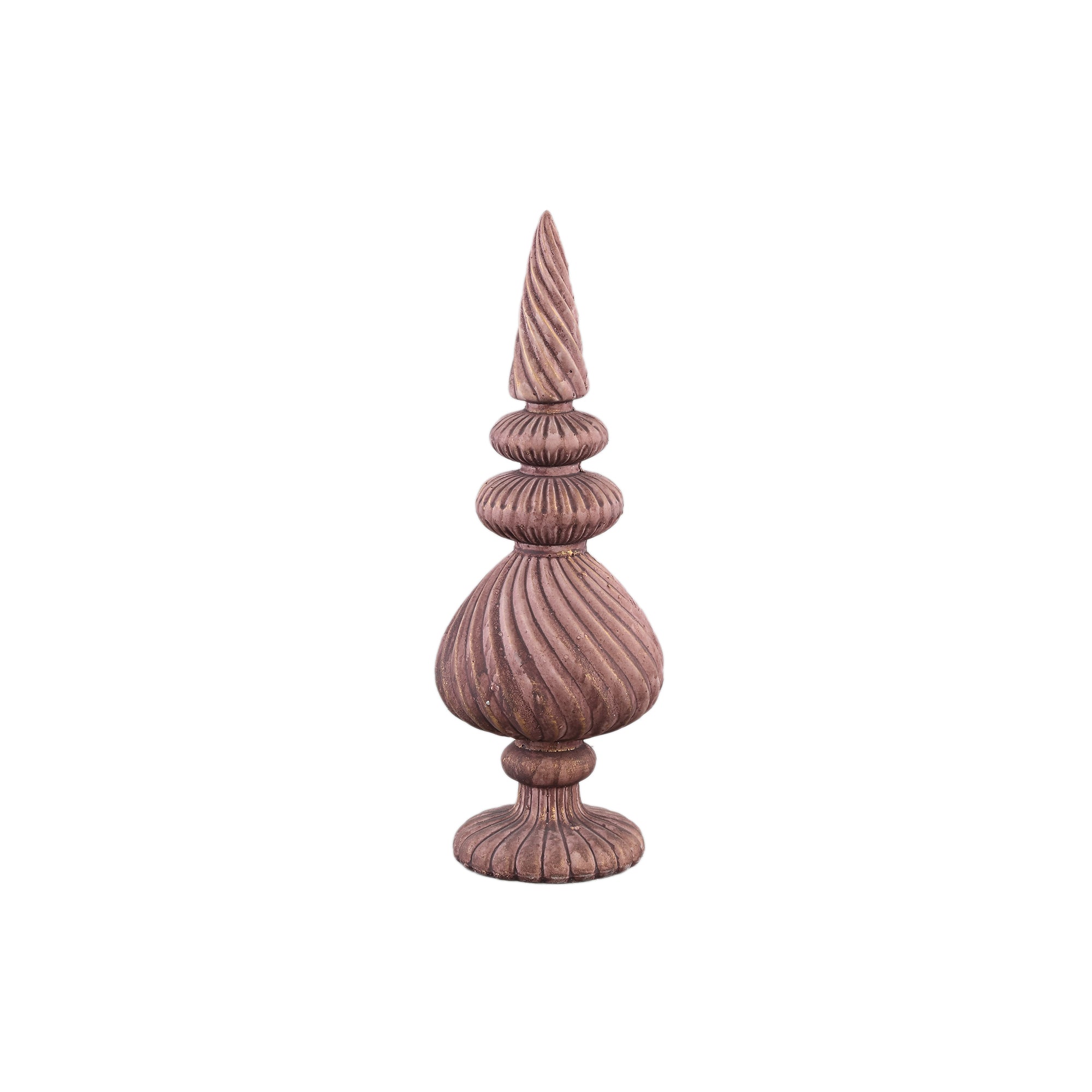Diala Brown cement statue swirl pattern