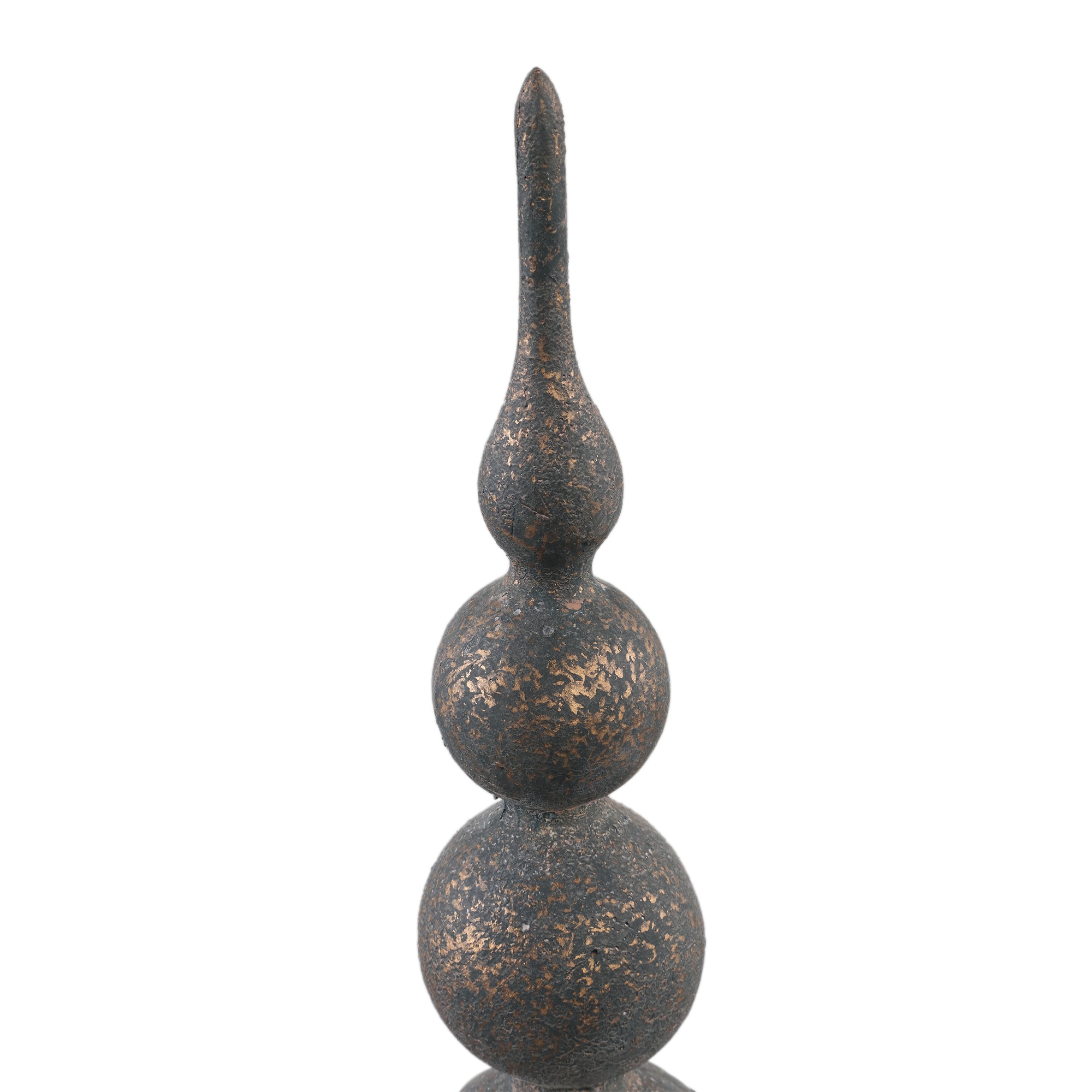 Elison Black cement ball ornament statue L