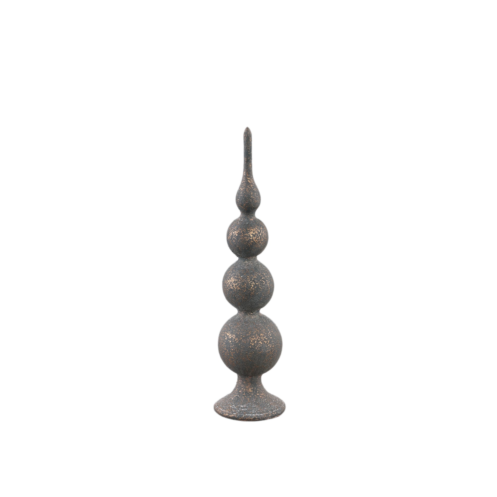 Elison Black cement ball ornament statue S