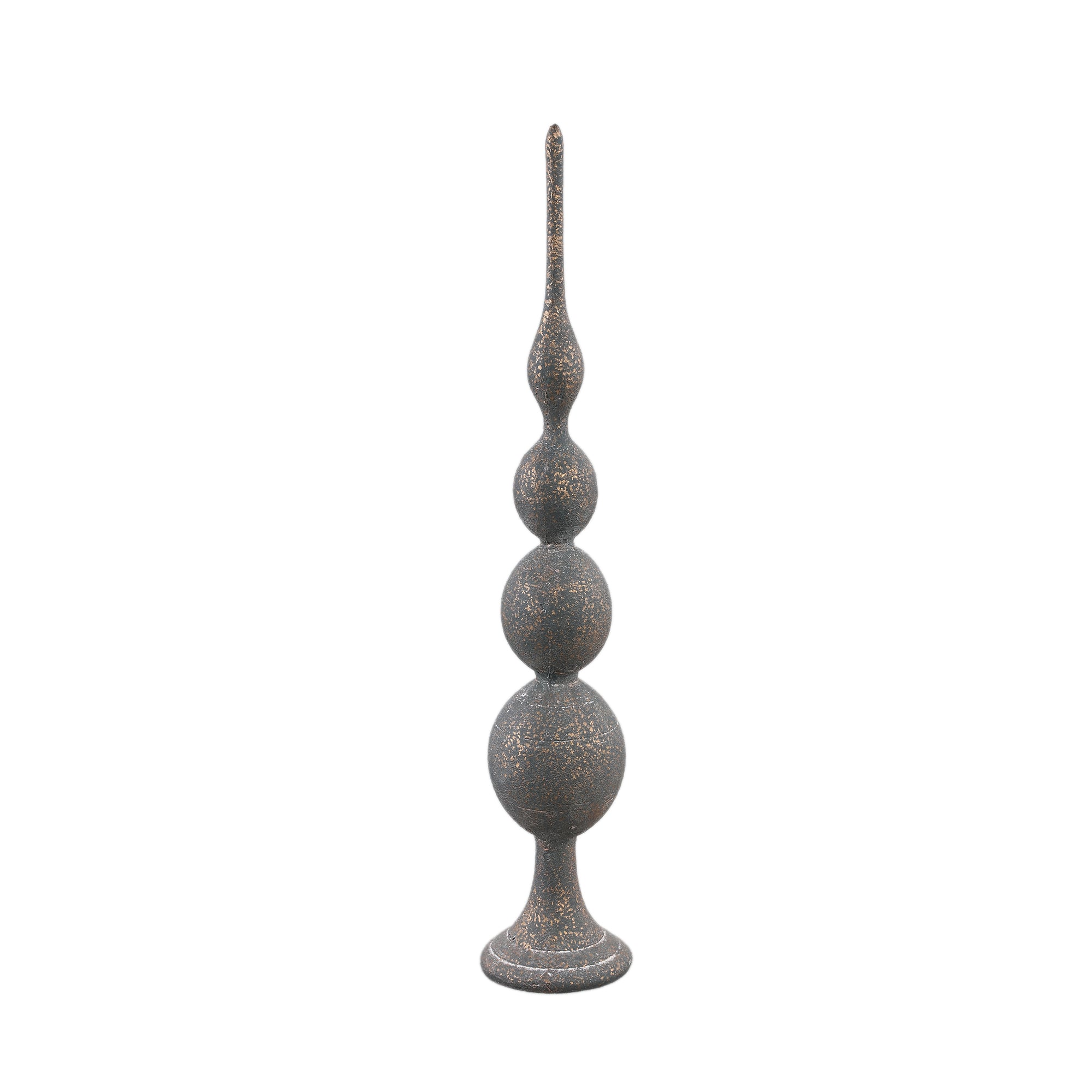 Elison Black cement ball ornament statue L