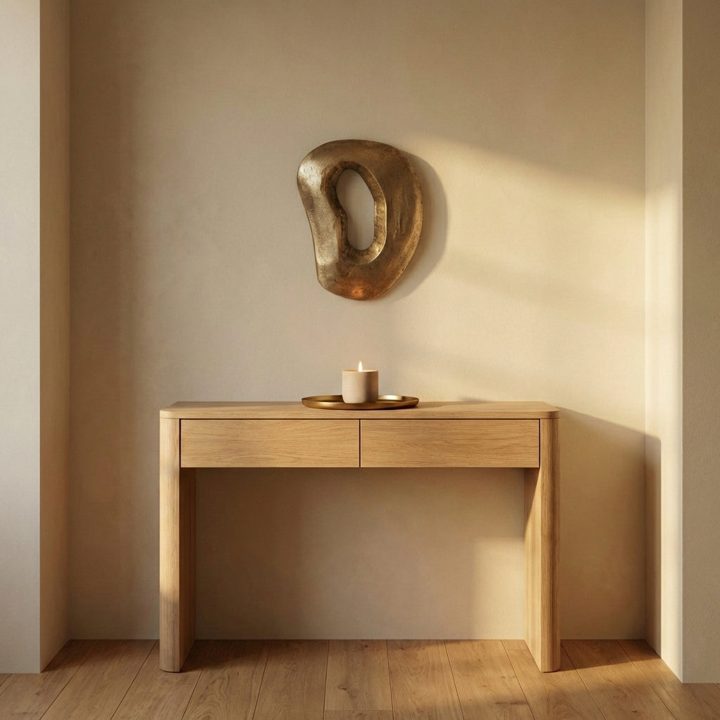 Mahniya Gold casted alu wall panel organic open